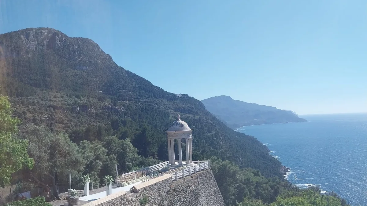 Son Marroig wedding venue in Mallorca, overlooking the Mediterranean Sea, a beautiful setting for a Jewish wedding ceremony.